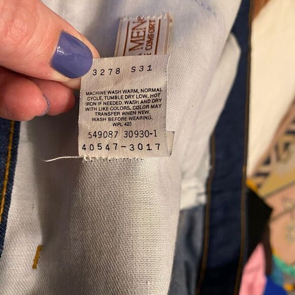 LEVI’S Vintage Orange Tab Straight Leg Dark Wash Men’s Jeans Size 37x27 - Picture 12 of 12